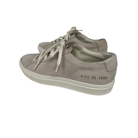 Woman by Common Projects 6142 Contrast Achilles Sneakers in Nude Suede 39 - Picture 3 of 5